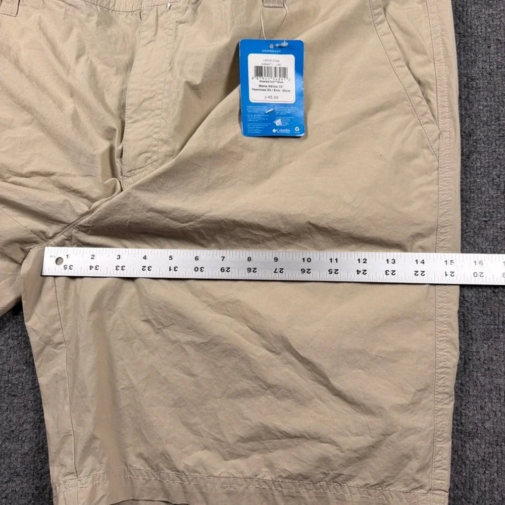 Columbia Washed Out Short Mens 44 Khaki Cotton 10 Inseam NWT